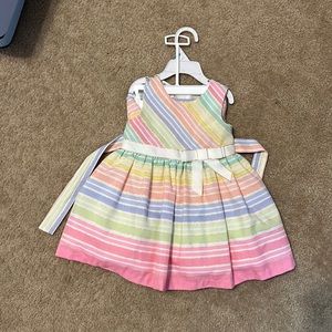 Bonnie Baby 2 piece Easter pastel rainbow dress 18months
